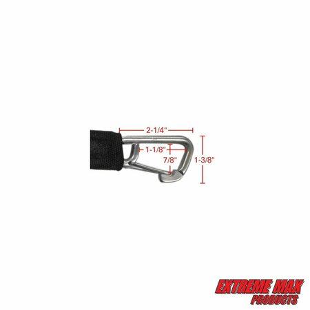 Extreme Max Extreme Max 3006.2774 BoatTector High-Strength Line SnubberStorage Bungee Value-60" w Compact Hooks 3006.2774